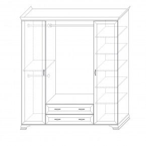 Шкаф распашной четырехдверный Сиена в Игриме - igrim.mebel24.online | фото 7