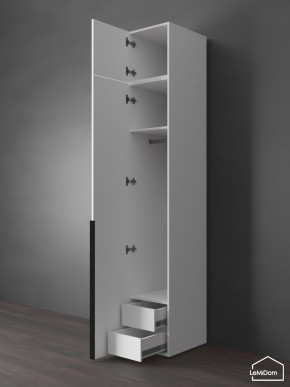 Шкаф с антресолью Linnea MHR-1A-3 2450х400х510 (Белый-М 11.1.2) в Игриме - igrim.mebel24.online | фото 6