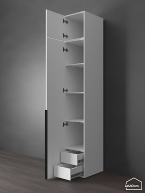 Шкаф с антресолью Linnea MHR-1A-4 2450х400х510 (Белый-М 11.1.1) в Игриме - igrim.mebel24.online | фото 5