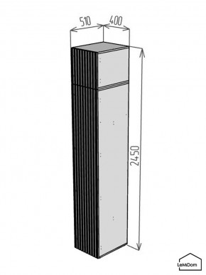 Шкаф с антресолью Linnea MHR-1POA-3 2450х400х510 (Белый-М 11.1.2) в Игриме - igrim.mebel24.online | фото 2