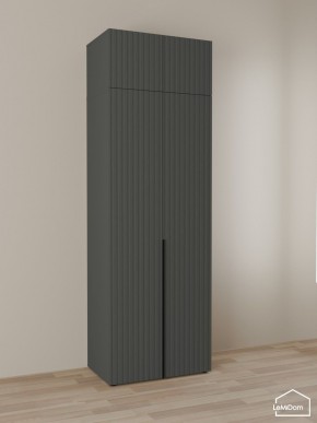 Шкаф с антресолью Linnea MHR-2A-3 2450х800х510 (Графит-М 11.1.25) в Игриме - igrim.mebel24.online | фото 1