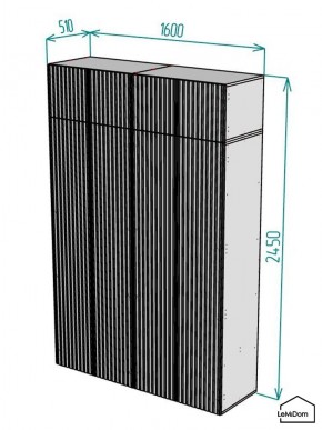 Шкаф с антресолью Linnea MHR-4A-2 2450х1600х510 (ДВ-М 11.1.25) в Игриме - igrim.mebel24.online | фото 2