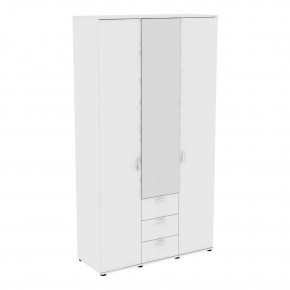 Шкаф с зеркалом Ольга H57_M (Белый) в Игриме - igrim.mebel24.online | фото
