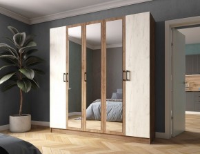 Шкаф Вегас 2000 Дуб крафт табачный/Дуб крафт белый в Игриме - igrim.mebel24.online | фото 1