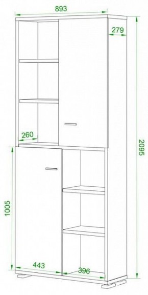 Шкаф-витрина Домино ПУ-30-2-ФС в Игриме - igrim.mebel24.online | фото 2