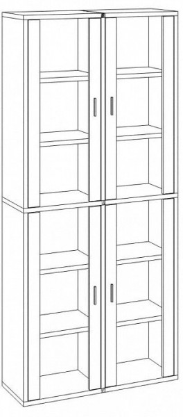 Шкаф-витрина Домино СУ(ш2в2)+4ФС в Игриме - igrim.mebel24.online | фото 2