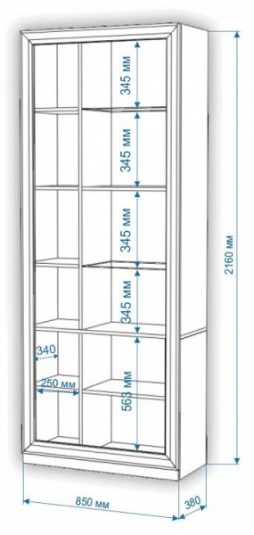 Шкаф-витрина Нобиле ШВтВ-ФСД-БЯН в Игриме - igrim.mebel24.online | фото 3