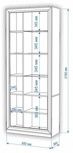 Шкаф-витрина Нобиле ШВтВ-ФСД-ФГК в Игриме - igrim.mebel24.online | фото 3