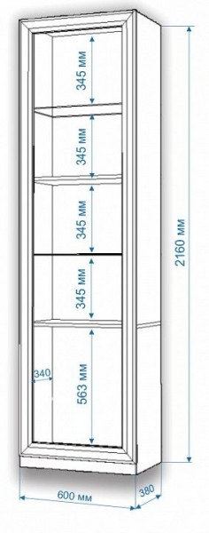 Шкаф-витрина Нобиле ВтВ-ФСД-БЯН в Игриме - igrim.mebel24.online | фото 2