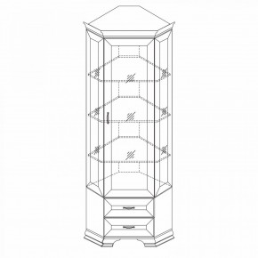 Шкаф-витрина угловой Сиена в Игриме - igrim.mebel24.online | фото 2