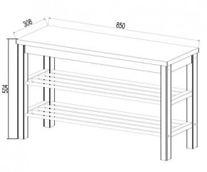 Скамья 85х50 Кантри для обуви белая в Игриме - igrim.mebel24.online | фото 3