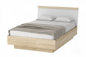 СОНАТА КРС-1400 Кровать с ПМ (дуб сонома/белый глянец) в Игриме - igrim.mebel24.online | фото