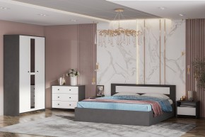 Спальный гарнитур Дольче (графит/белый) в Игриме - igrim.mebel24.online | фото