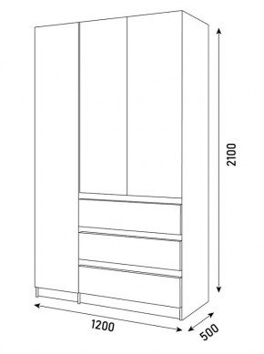 Спальный гарнитур Парус (Белый/Вотан) 1400 (Вариант-2) в Игриме - igrim.mebel24.online | фото 12