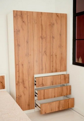 Спальный гарнитур Парус (Белый/Вотан) 1400 (Вариант-2) в Игриме - igrim.mebel24.online | фото 13