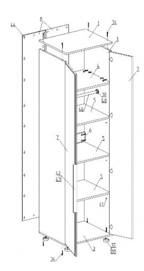 Спальный гарнитур "Лео" (модульный) в Игриме - igrim.mebel24.online | фото 11