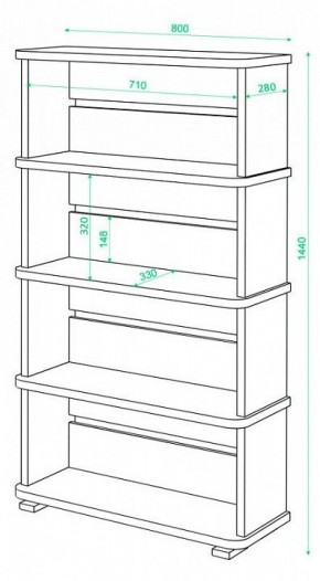 Стеллаж Домино СБ-25/4 в Игриме - igrim.mebel24.online | фото 2