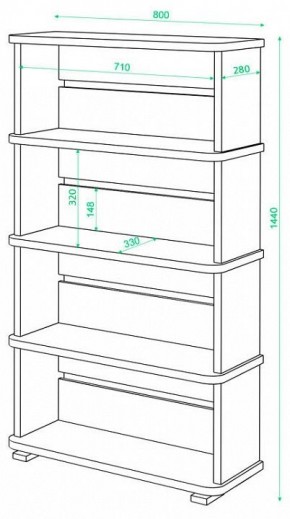 Стеллаж Домино СБ-25/4 в Игриме - igrim.mebel24.online | фото 2