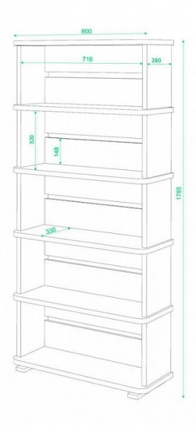 Стеллаж Домино СБ-25/5 в Игриме - igrim.mebel24.online | фото 3