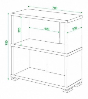 Стеллаж книжный Домино нельсон СБ-10_2 в Игриме - igrim.mebel24.online | фото 2