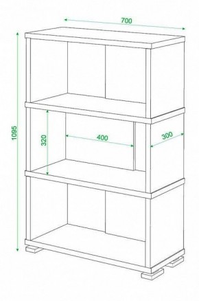 Стеллаж книжный Домино нельсон СБ-10_3 в Игриме - igrim.mebel24.online | фото 2