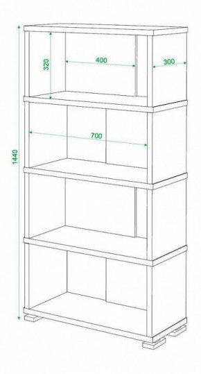 Стеллаж книжный Домино нельсон СБ-10_4 в Игриме - igrim.mebel24.online | фото 3