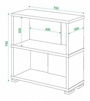 Стеллаж книжный Домино СБ-10_2 в Игриме - igrim.mebel24.online | фото 3