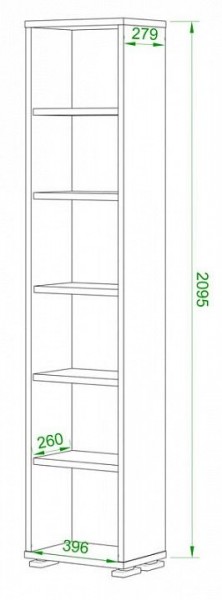 Стеллаж-колонка Домино ПУ-20-1 в Игриме - igrim.mebel24.online | фото 2