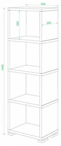 Стеллаж-колонка Домино СБ-15/4 в Игриме - igrim.mebel24.online | фото 2