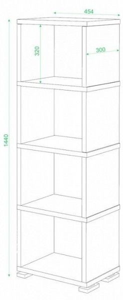 Стеллаж-колонка СБ-15/4 в Игриме - igrim.mebel24.online | фото 2