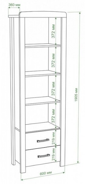 Стеллаж комбинированный Бартоло ВТД в Игриме - igrim.mebel24.online | фото 2