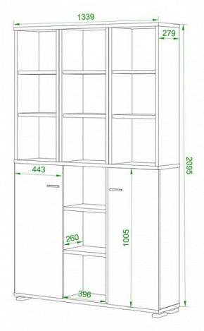 Стеллаж комбинированный Домино нельсон ПУ-40-6 в Игриме - igrim.mebel24.online | фото 2