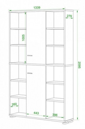 Стеллаж комбинированный Домино ПУ-40-2 в Игриме - igrim.mebel24.online | фото 2