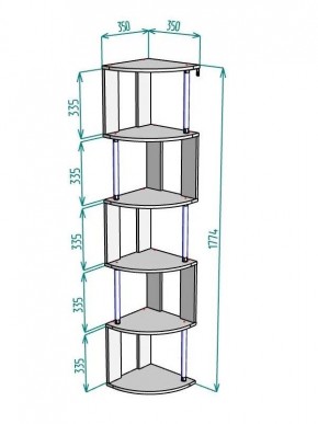 Стеллаж Maria S113-MA (Венге) в Игриме - igrim.mebel24.online | фото 2