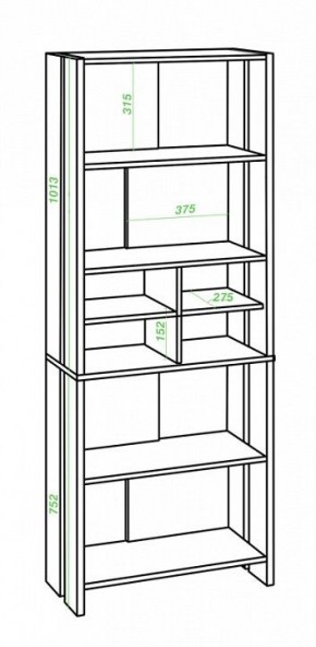 Стеллаж Нельсон Lite СТЛ-ОВХ Н в Игриме - igrim.mebel24.online | фото 2