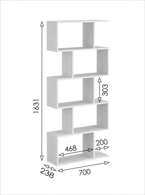 Стеллаж открытый мини 2 Вена в Игриме - igrim.mebel24.online | фото 3