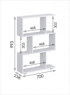 Стеллаж открытый мини Париж в Игриме - igrim.mebel24.online | фото 3