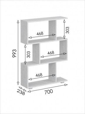 Стеллаж открытый мини Вена в Игриме - igrim.mebel24.online | фото 3