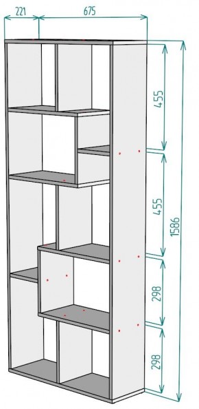 Стеллаж S8 1586х675х221 в Игриме - igrim.mebel24.online | фото 2