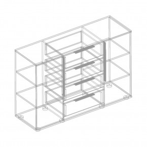 СТИЛ Комод 2-ств c 4 ящиками в Игриме - igrim.mebel24.online | фото 2