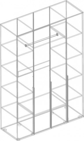 СТИЛ Шкаф 4-ств с зеркалом 1400 в Игриме - igrim.mebel24.online | фото 2