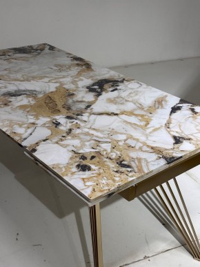 Стол ACERRA NEW 160 GLOSS GRAND JADE SOLID CERAMIC/ каркас цвета шампань, ®DISAUR в Игриме - igrim.mebel24.online | фото 5