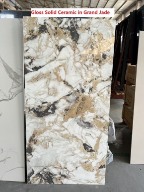 Стол ACERRA NEW 160 GLOSS GRAND JADE SOLID CERAMIC/ каркас цвета шампань, ®DISAUR в Игриме - igrim.mebel24.online | фото 6
