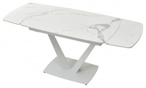 Стол ALATRI 120 GLOSS STATUARIO WHITE SOLID CERAMIC / WHITE, ®DISAUR в Игриме - igrim.mebel24.online | фото 6