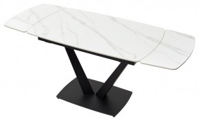 Стол ALATRI 120 MATT WHITE MARBLE SOLID CERAMIC / BLACK, ®DISAUR в Игриме - igrim.mebel24.online | фото 4
