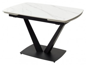 Стол ALATRI 120 MATT WHITE MARBLE SOLID CERAMIC / BLACK, ®DISAUR в Игриме - igrim.mebel24.online | фото 7