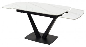 Стол ALATRI 120 MATT WHITE MARBLE SOLID CERAMIC / BLACK, ®DISAUR в Игриме - igrim.mebel24.online | фото 9