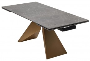 Стол ALES 180 BLACK GRAVE SOLID CERAMIC, керамика / бронзовый, ®DISAUR в Игриме - igrim.mebel24.online | фото 14