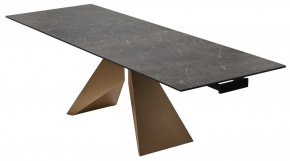 Стол ALES 180 BLACK GRAVE SOLID CERAMIC, керамика / бронзовый, ®DISAUR в Игриме - igrim.mebel24.online | фото 7