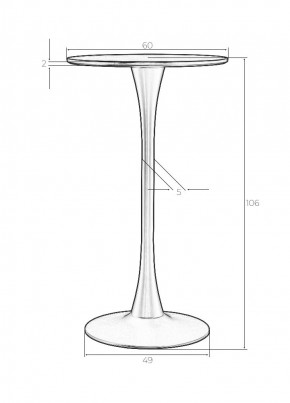 Стол барный MIA BAR, черная столешница, черное основание в Игриме - igrim.mebel24.online | фото 6